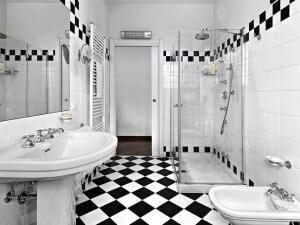 Custom glass shower enclosure